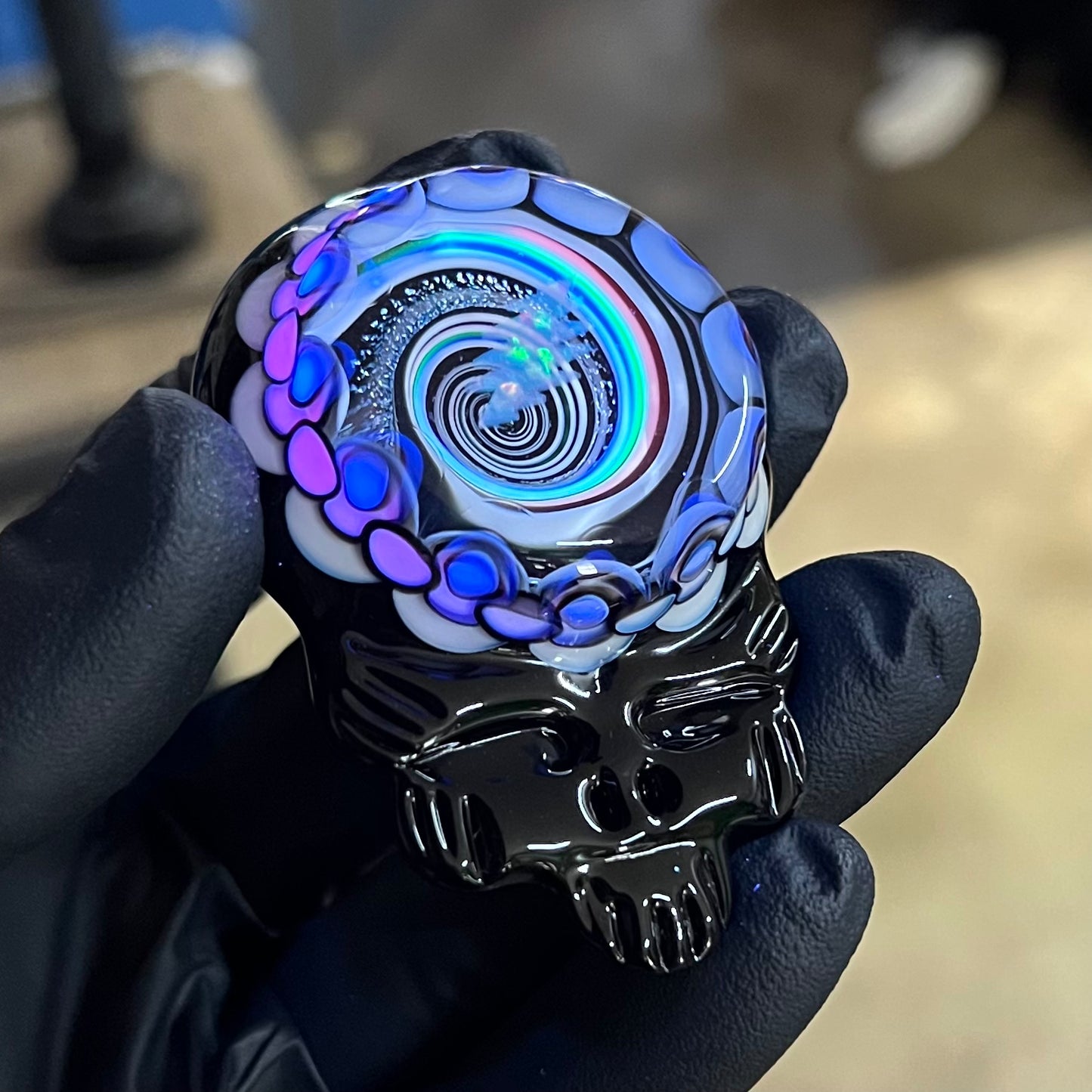 Black and White UV Stealie Pendant