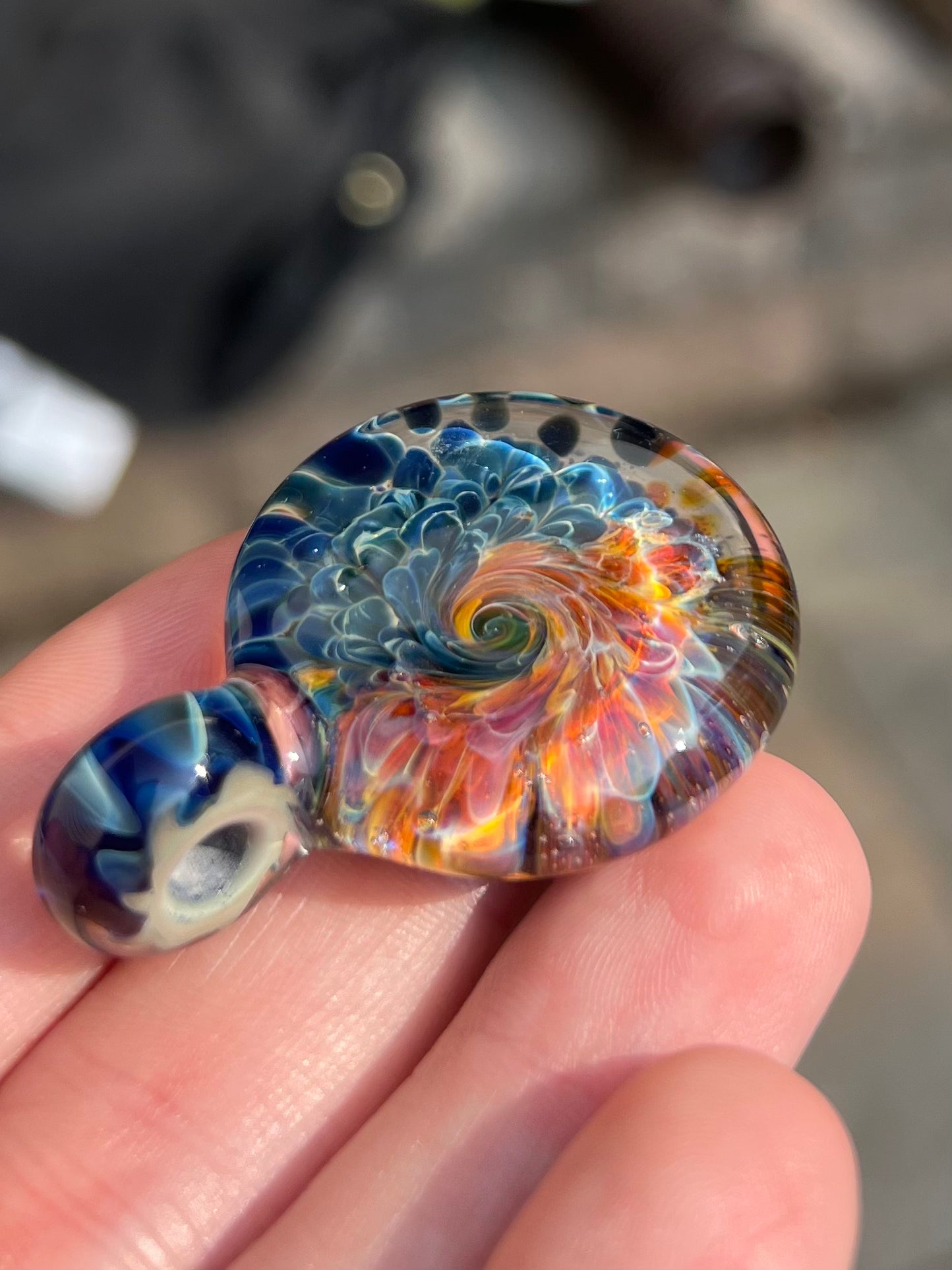 Color Burst Swirl Pendant