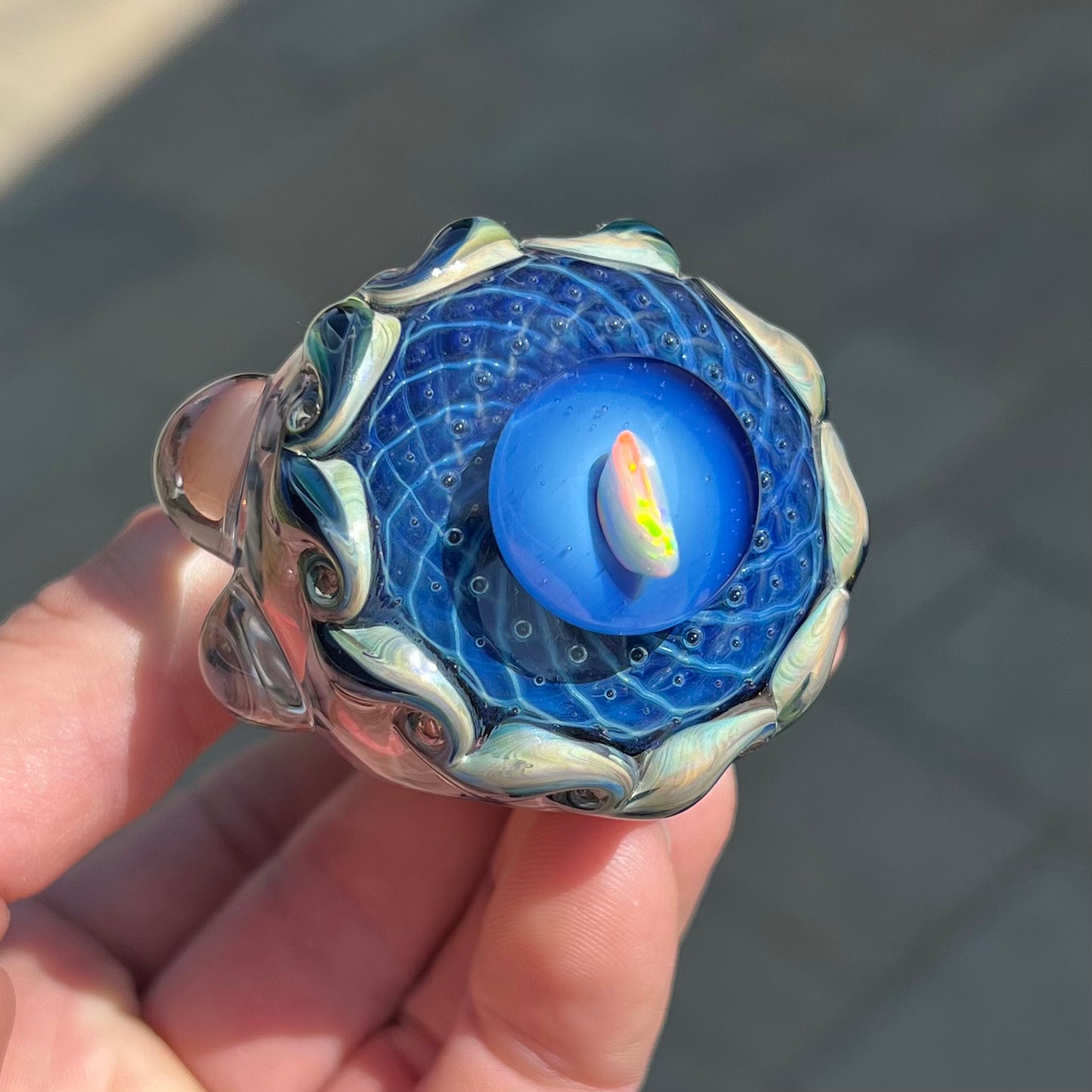 Inside out Spoon with opal