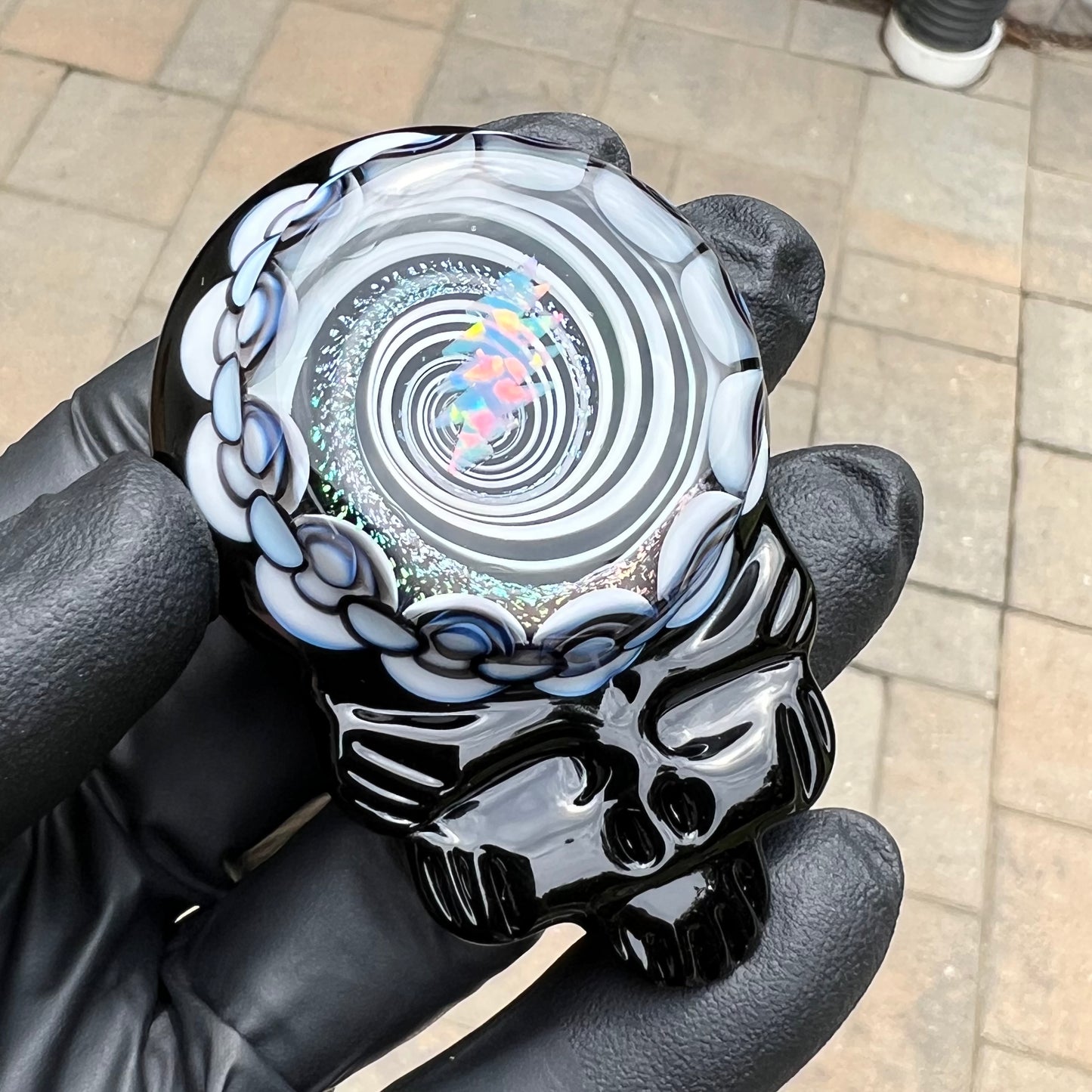 Black and White UV Stealie Pendant
