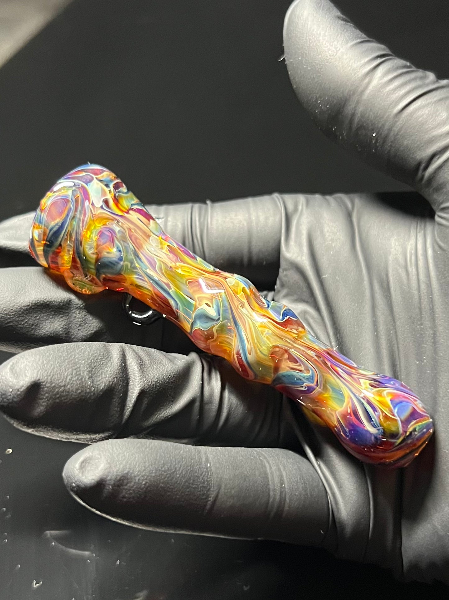 UV Tie Dye Chillum Pendant