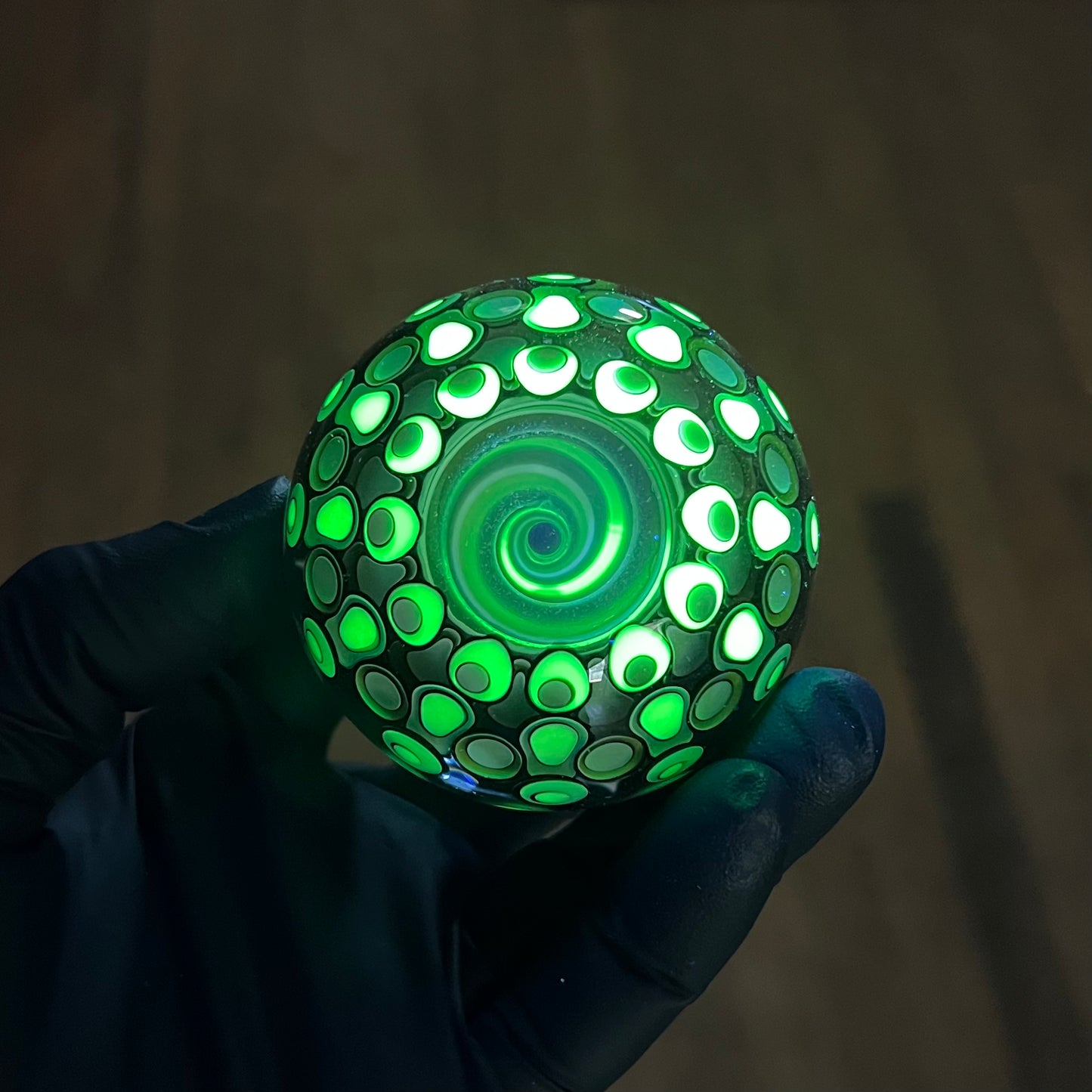 UV Vortex Marble in Greens