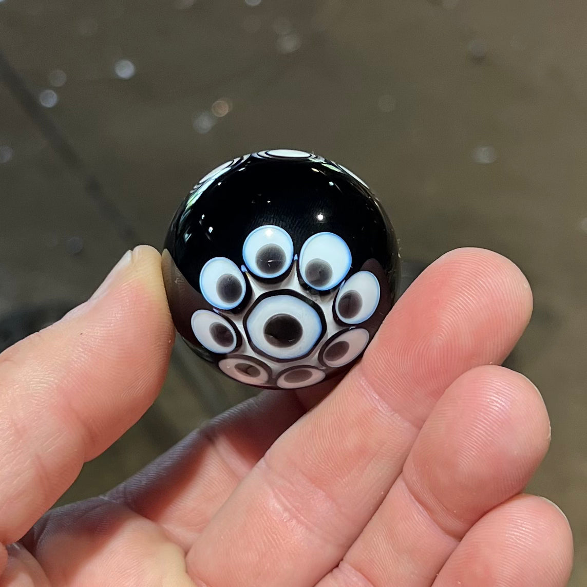Black and White Vortex Marble