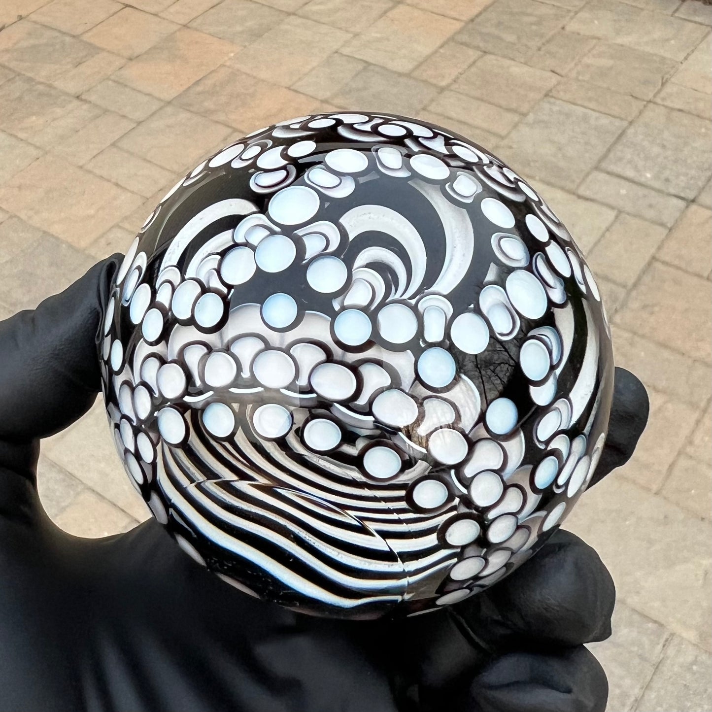 Black And White Opal Eater Cave Marble