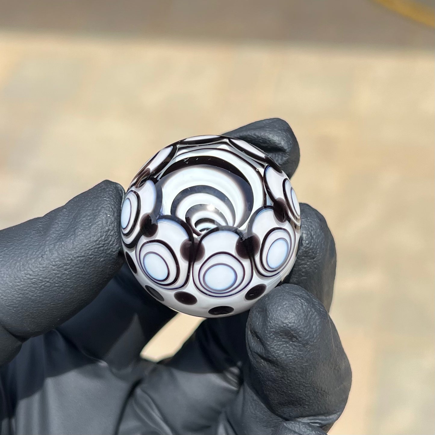 Black and White Vortex Marble