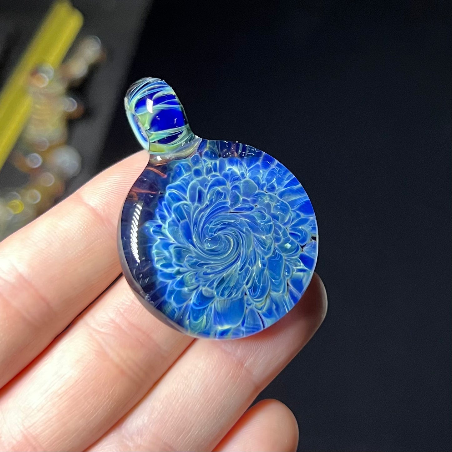 Color Burst Swirl Pendant #13