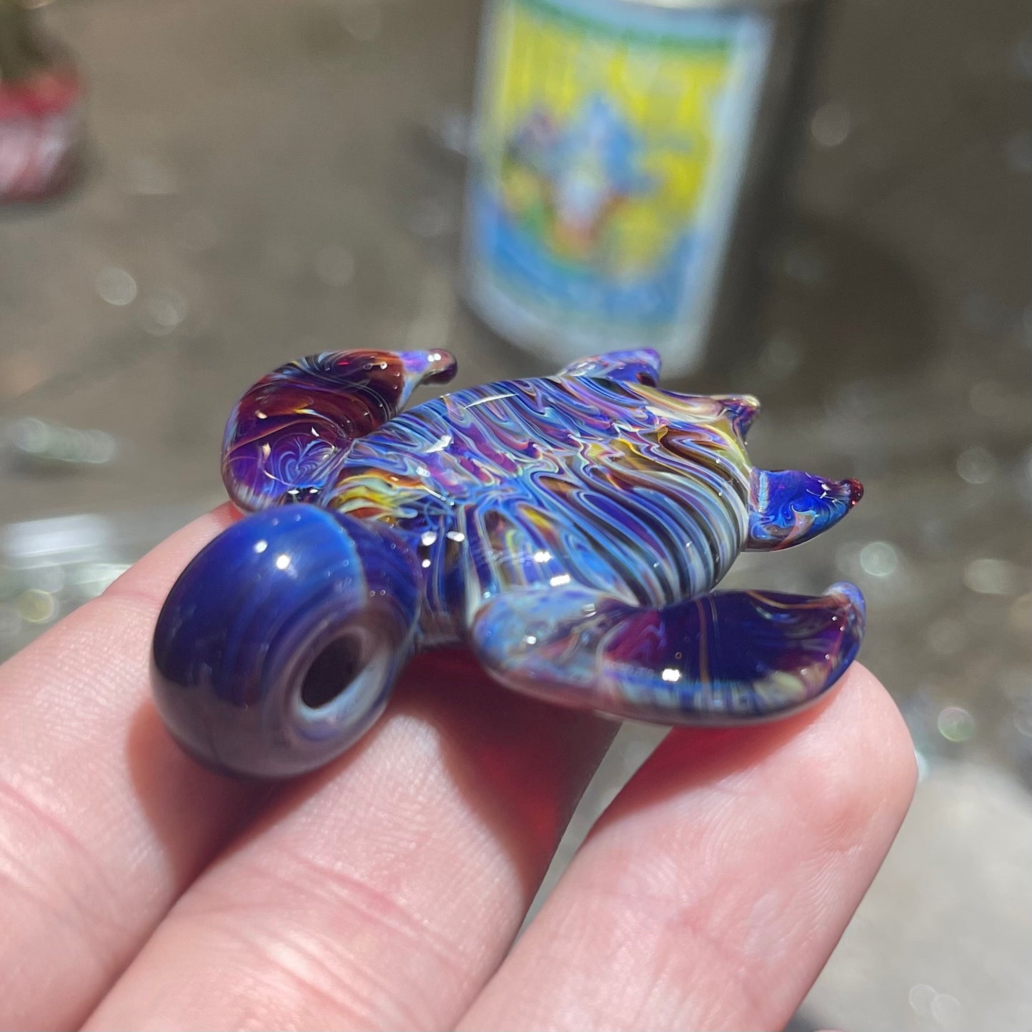 Tie Dye Turtle Pendant