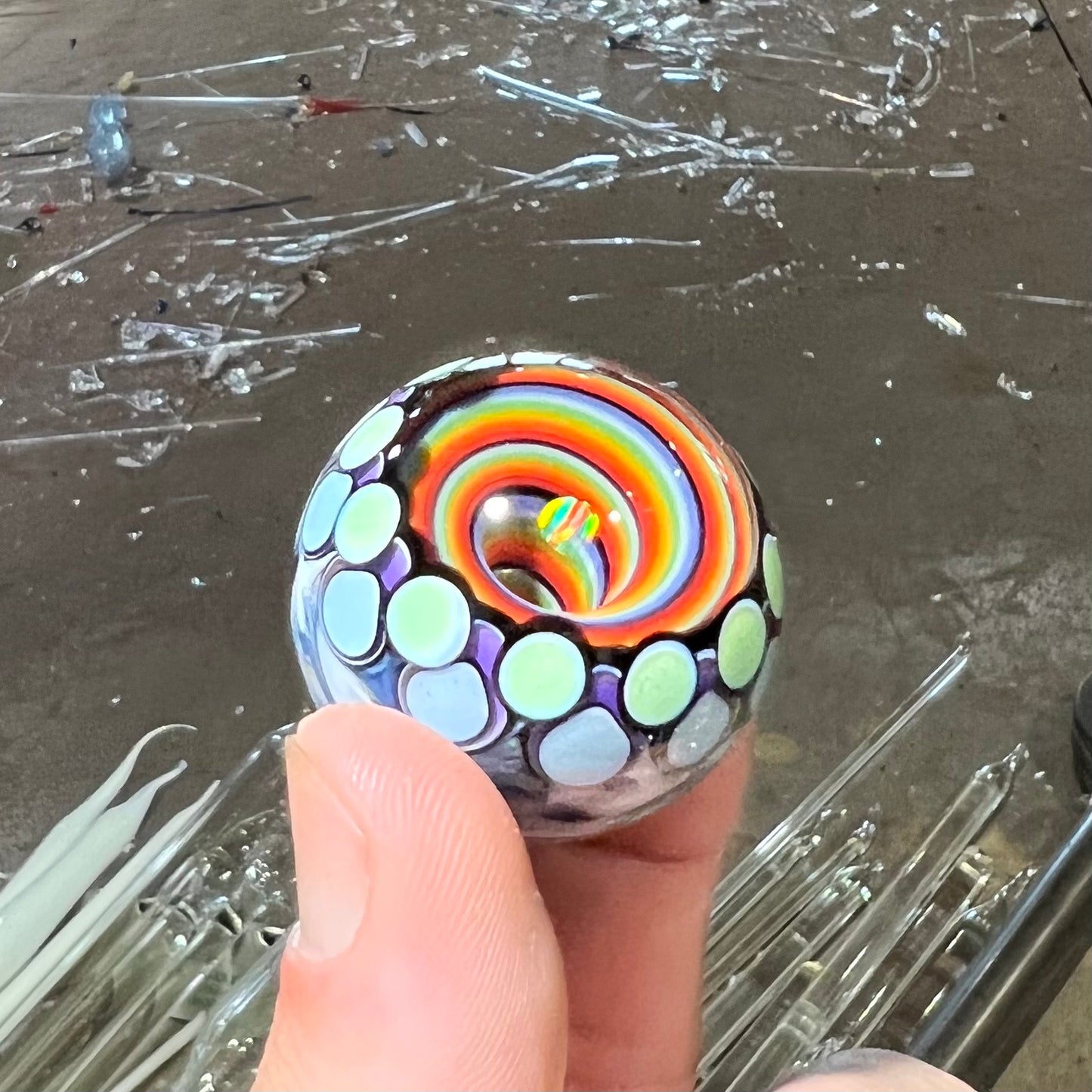Rainbow Vortex Marble