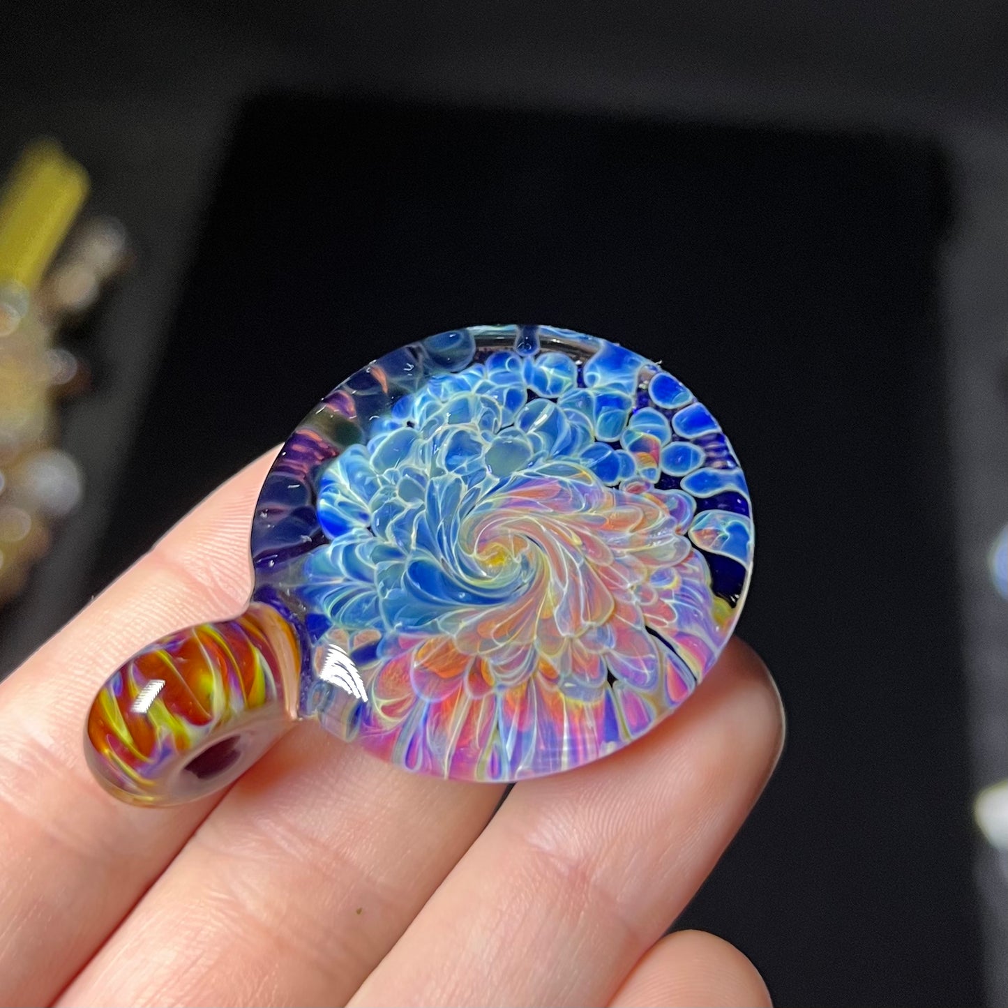 Color Burst Swirl Pendant #11