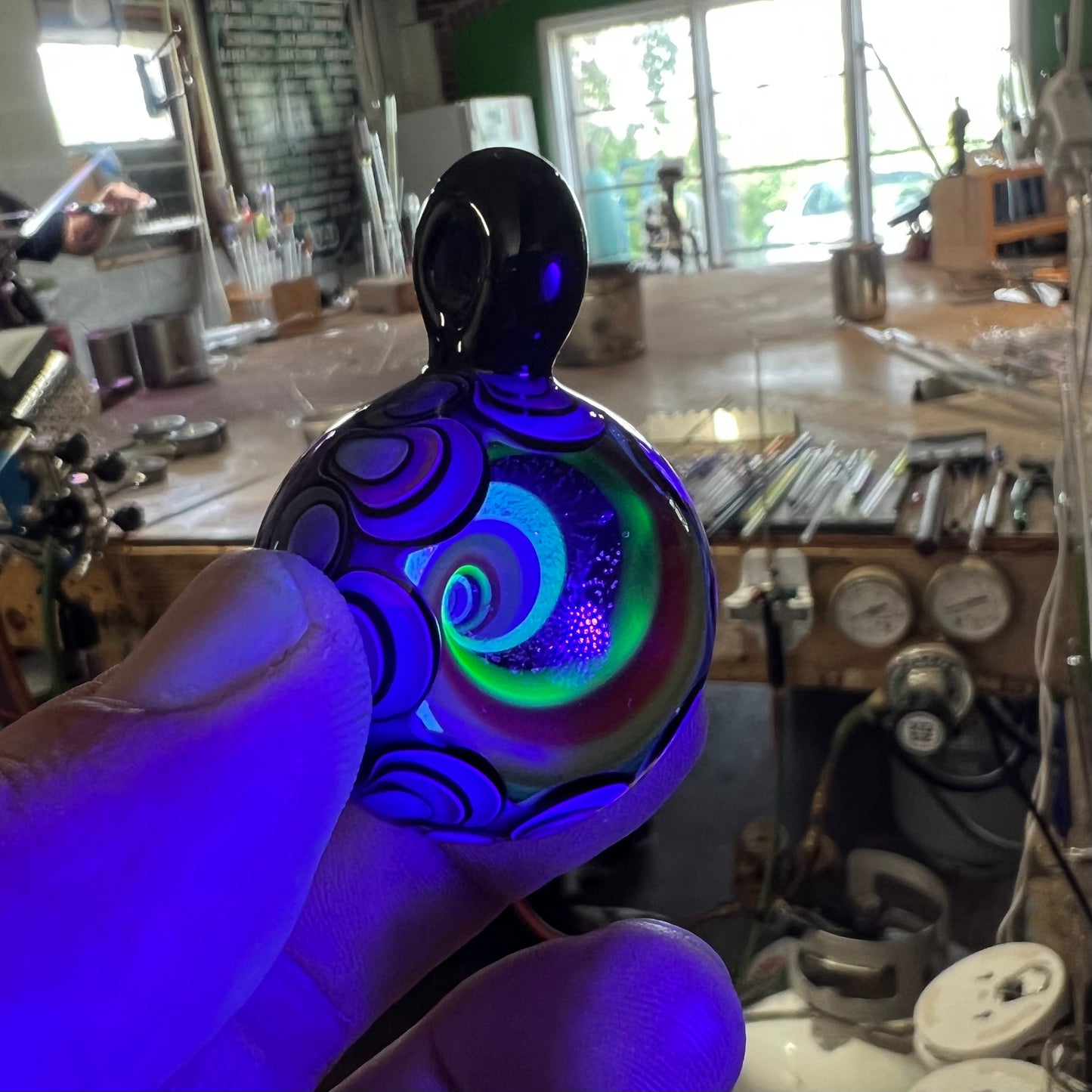 UV Vortex Marble Pendant