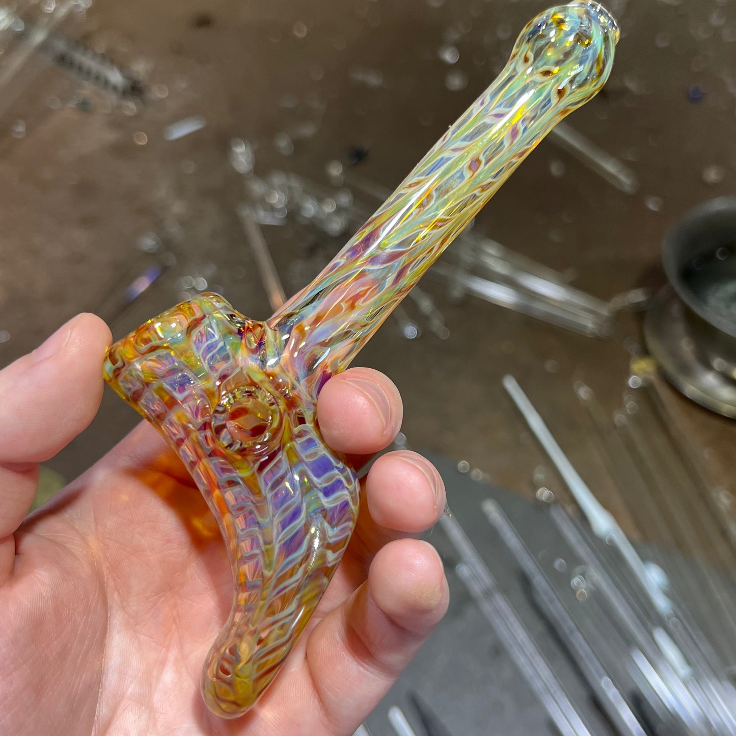 Wrap and Rake Hammer - Double Amber Purple