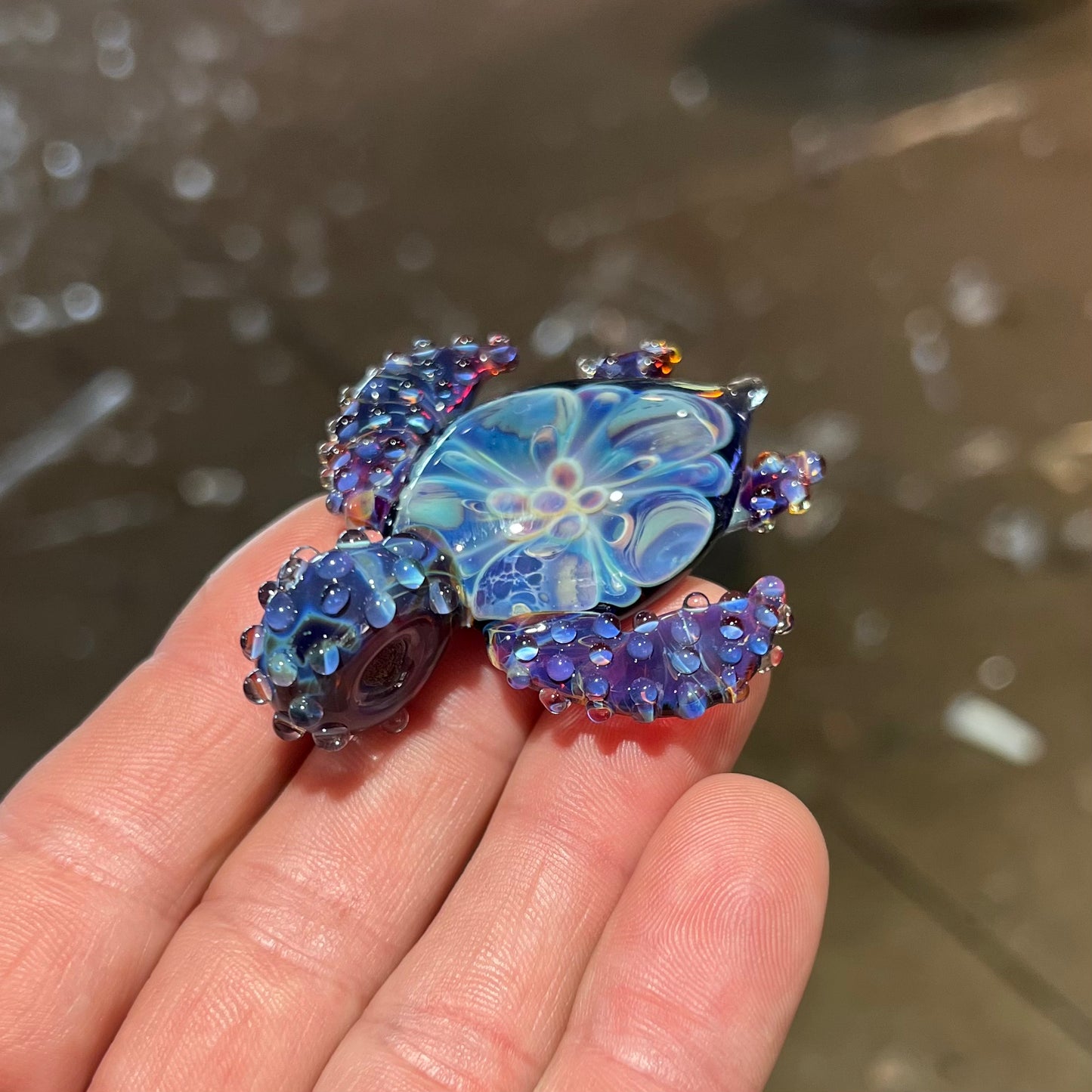 Flower Shell Sea Turtle Pendant