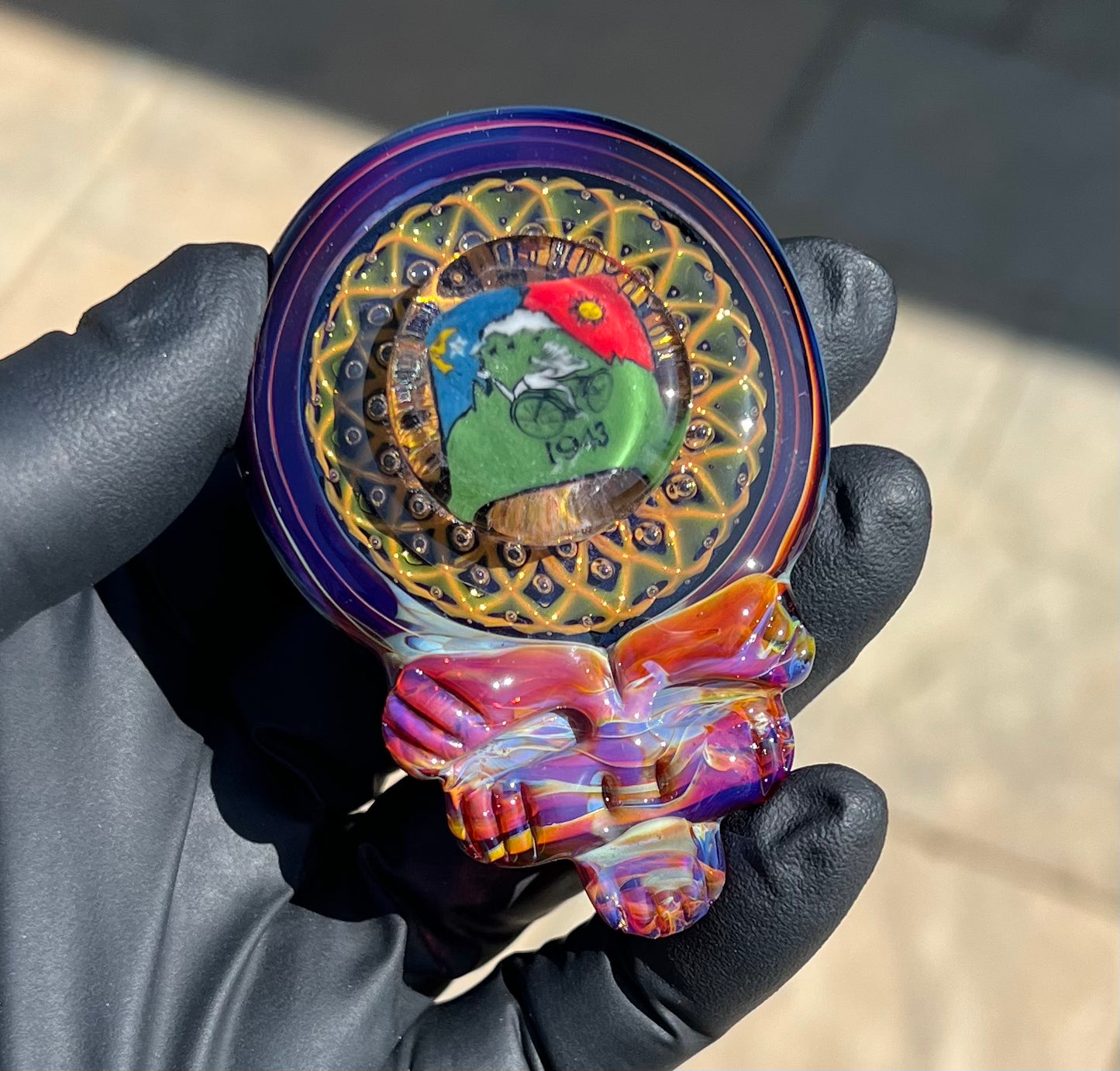 Bicycle Day Stealie Pendant