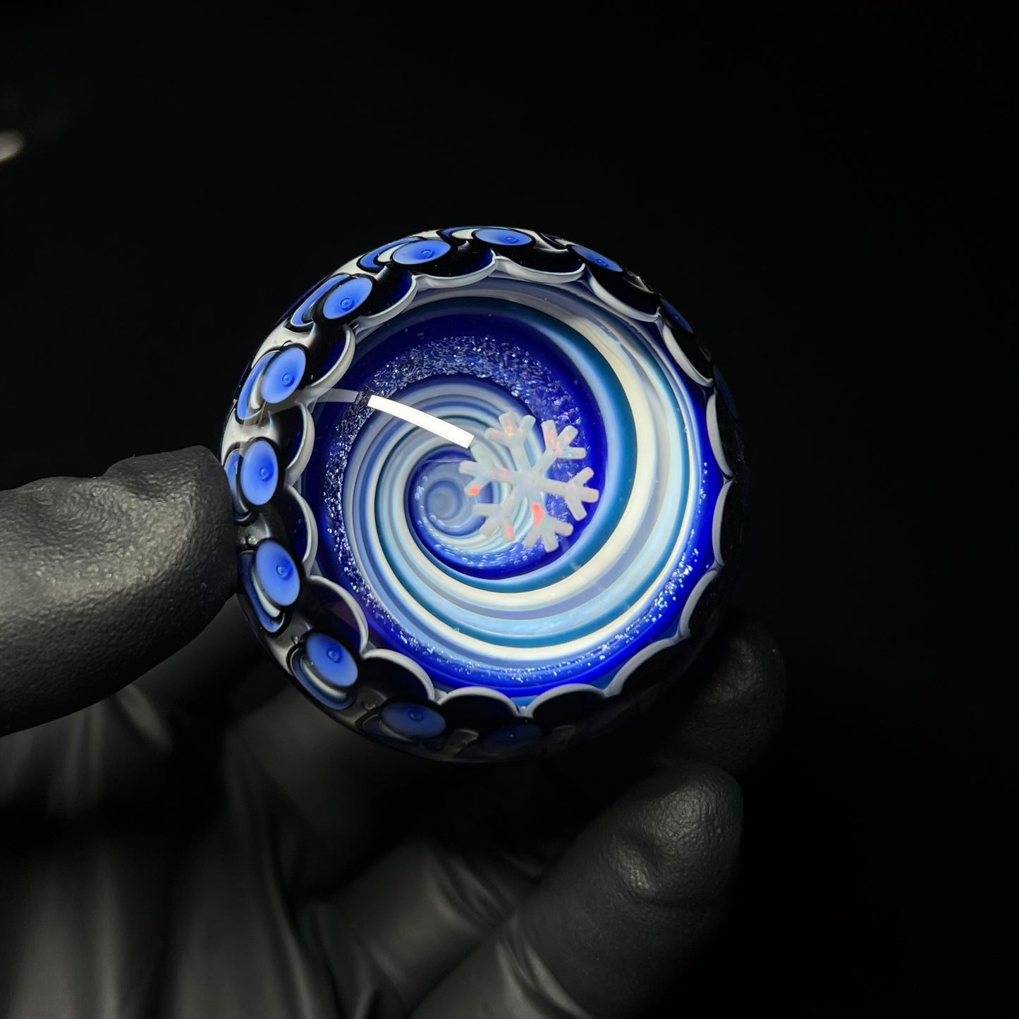 2” UV Snow Globe Vortex Marble