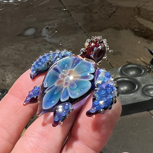 Flower Turtle Pendant