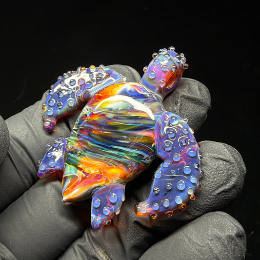 UV Tie Dye Sea Turtle Pendant
