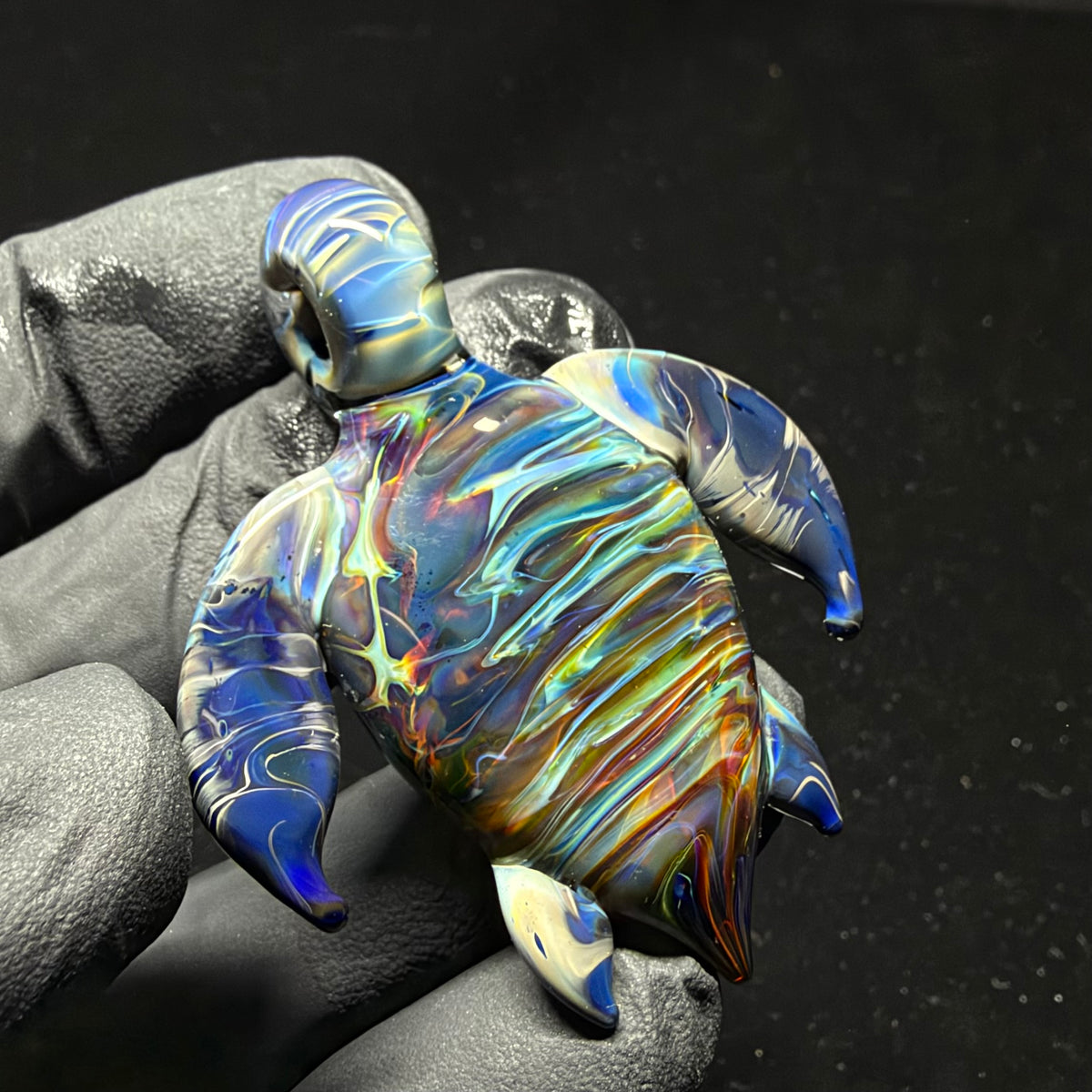 Tie Dye Turtle Pendant