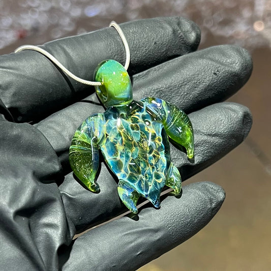 Mystical Green Sea Turtle Pendant 1