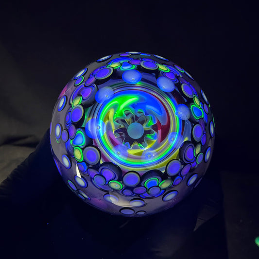UV Black and White Opal Eater Cave Marble