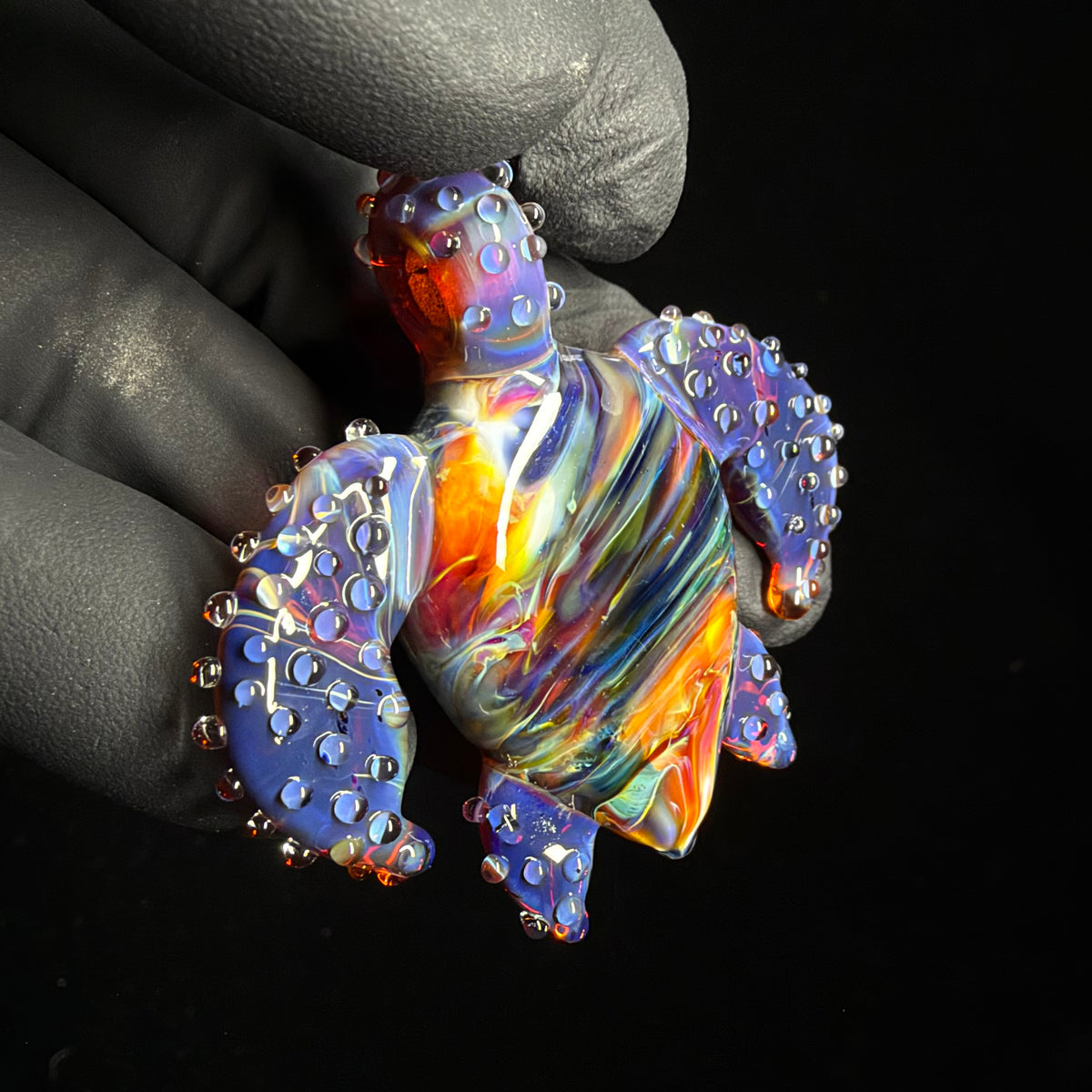 UV Tie Dye Sea Turtle Pendant