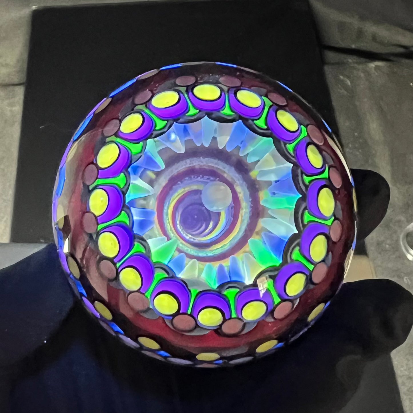 68mm BIG UV Opal Eater Vortex Cave Marble