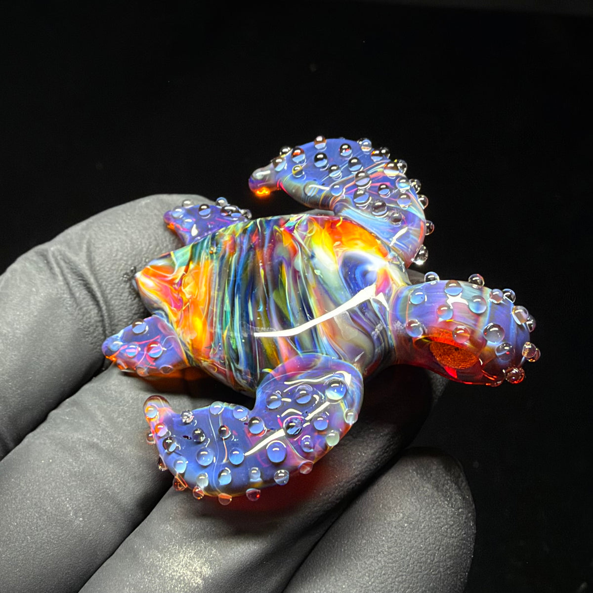 UV Tie Dye Sea Turtle Pendant