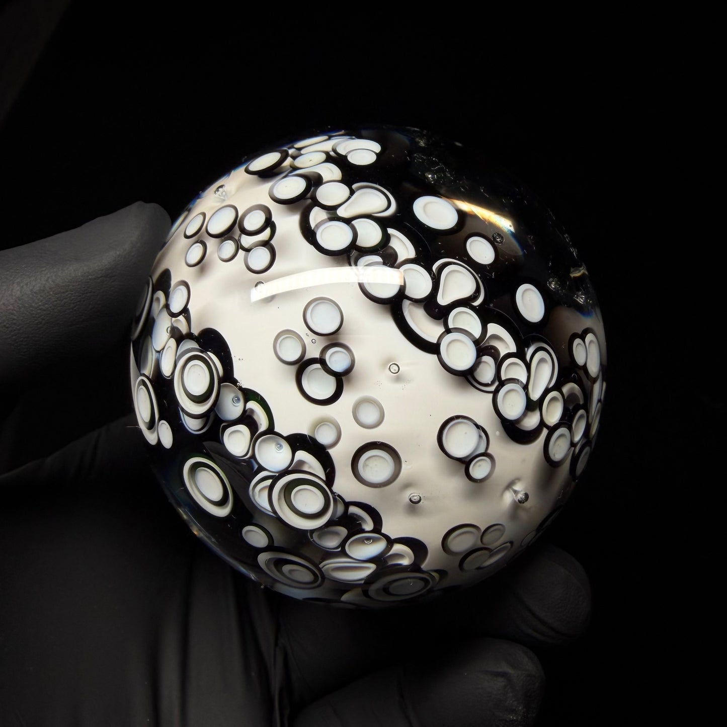 UV Black and White Opal Eater Cave Marble