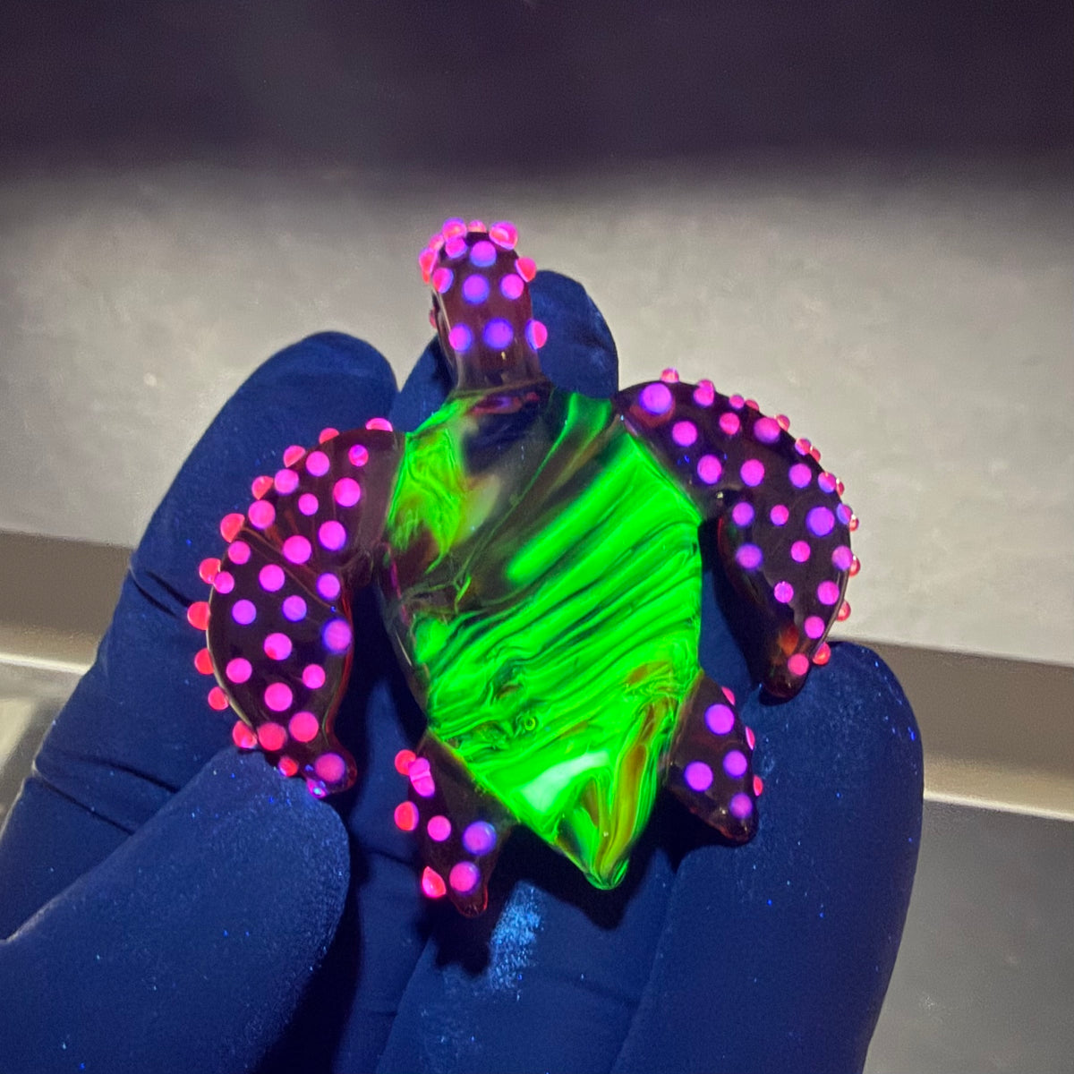 UV Tie Dye Sea Turtle Pendant