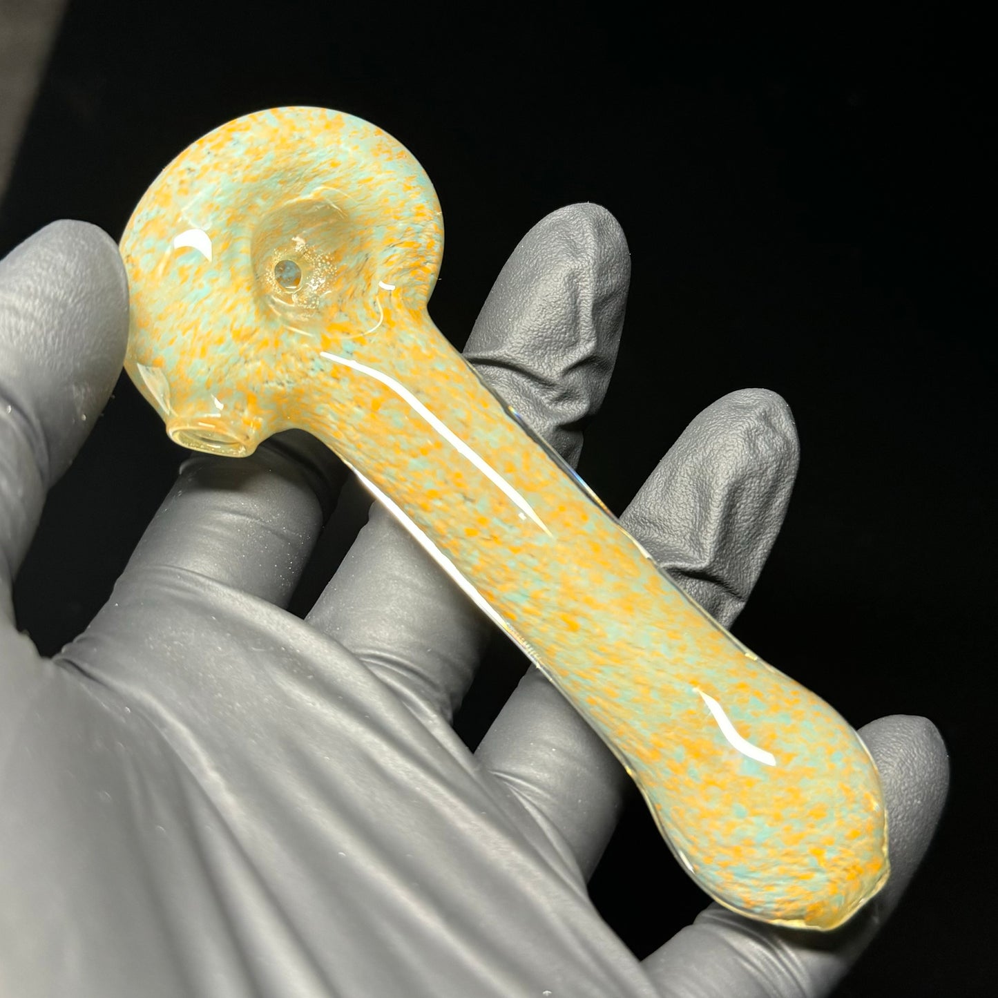 Blue and Orange Frit Spoon