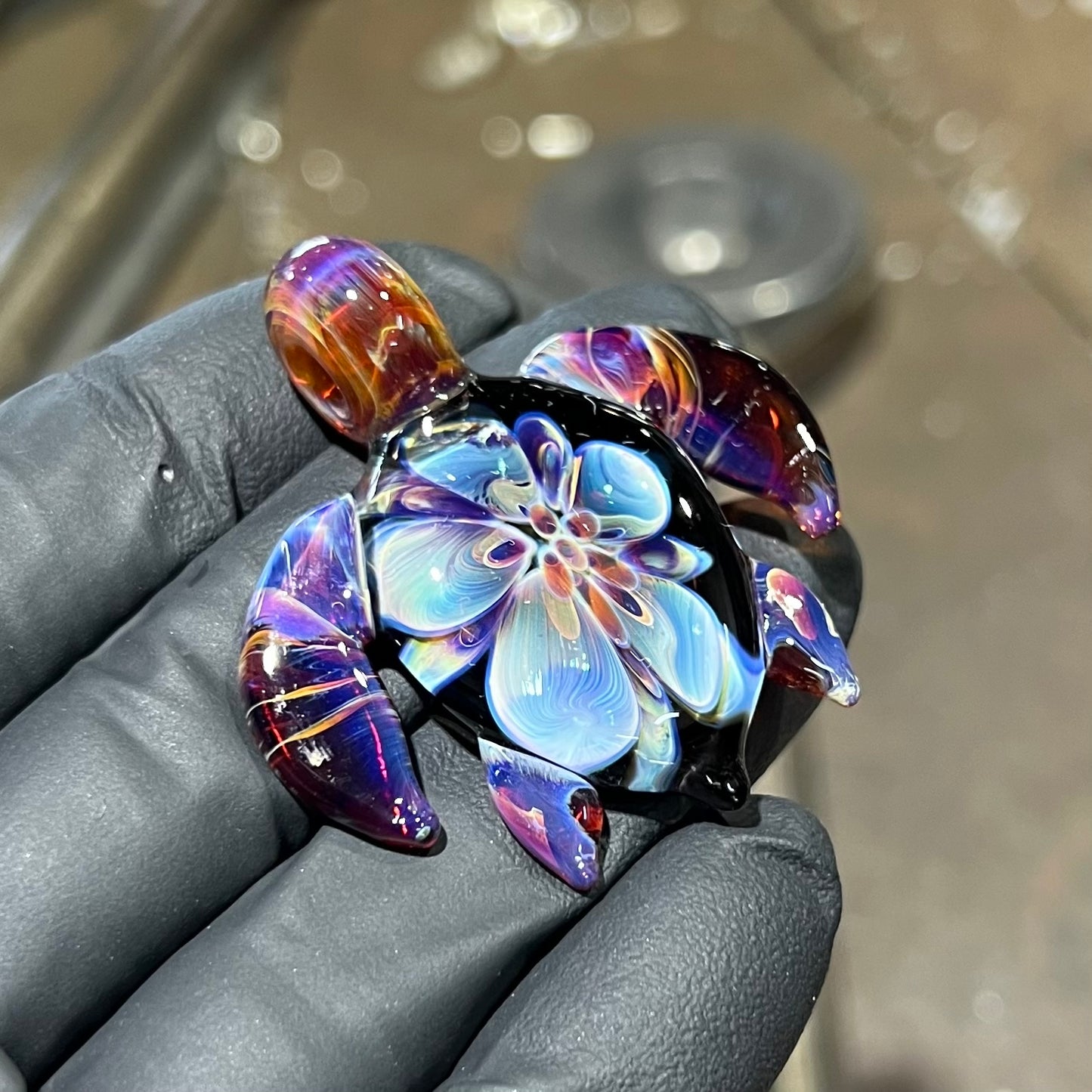 Floral Dream Sea Turtle Pendant