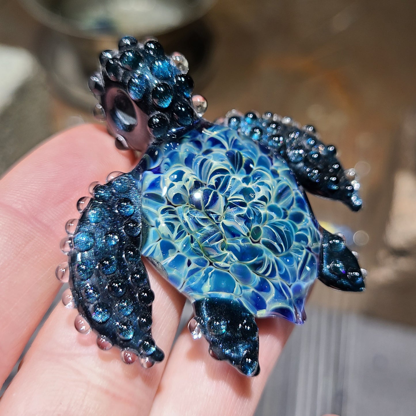 “SALE” Blue Tropic Sea Turtle Pendant