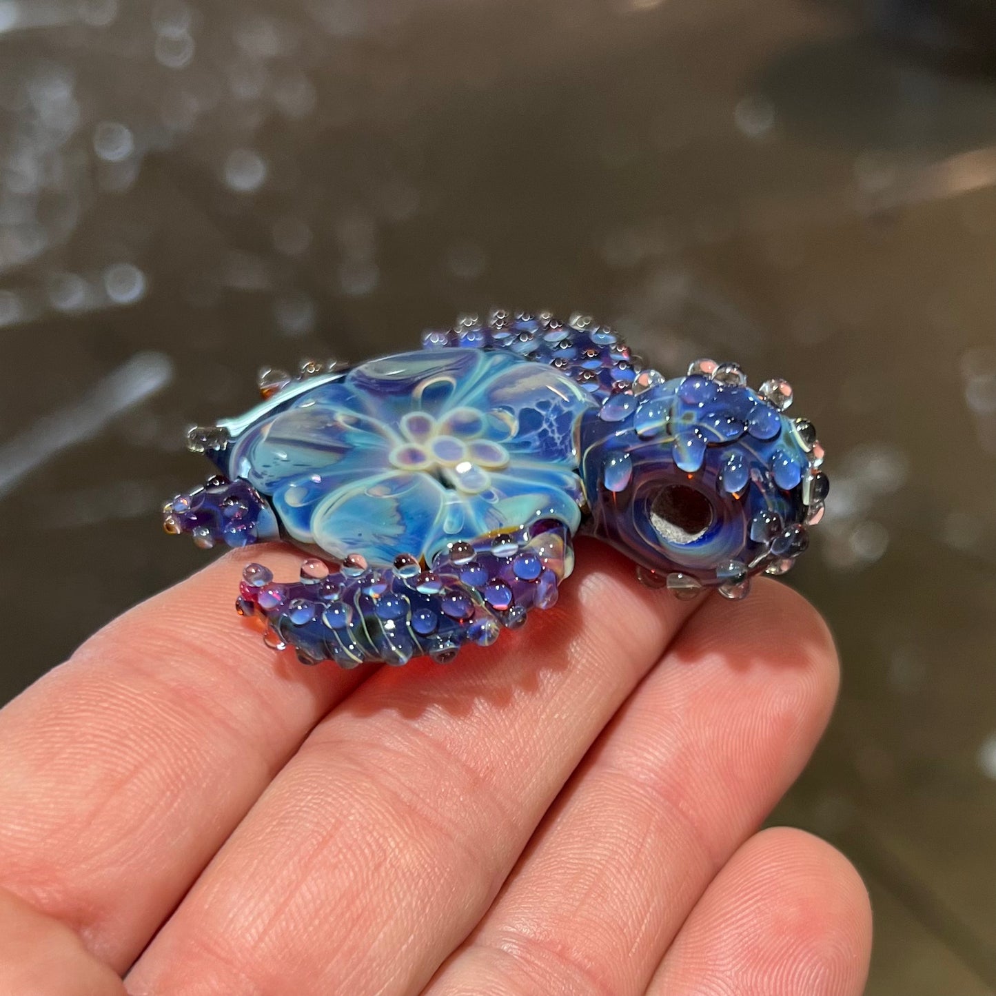 Flower Shell Sea Turtle Pendant