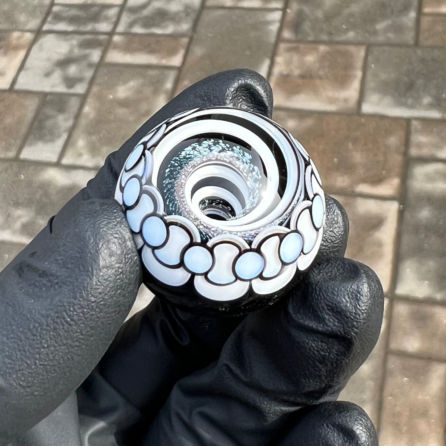 Black and White Mini Vortex Marble