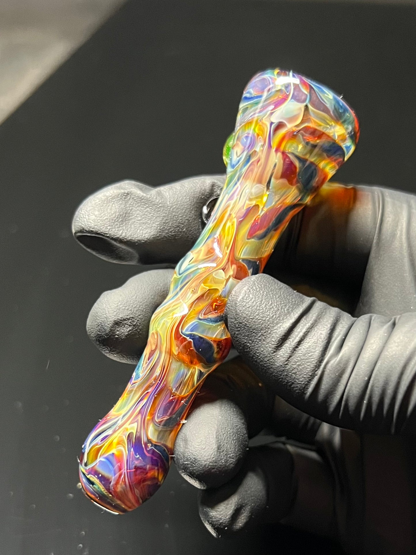 UV Tie Dye Chillum Pendant