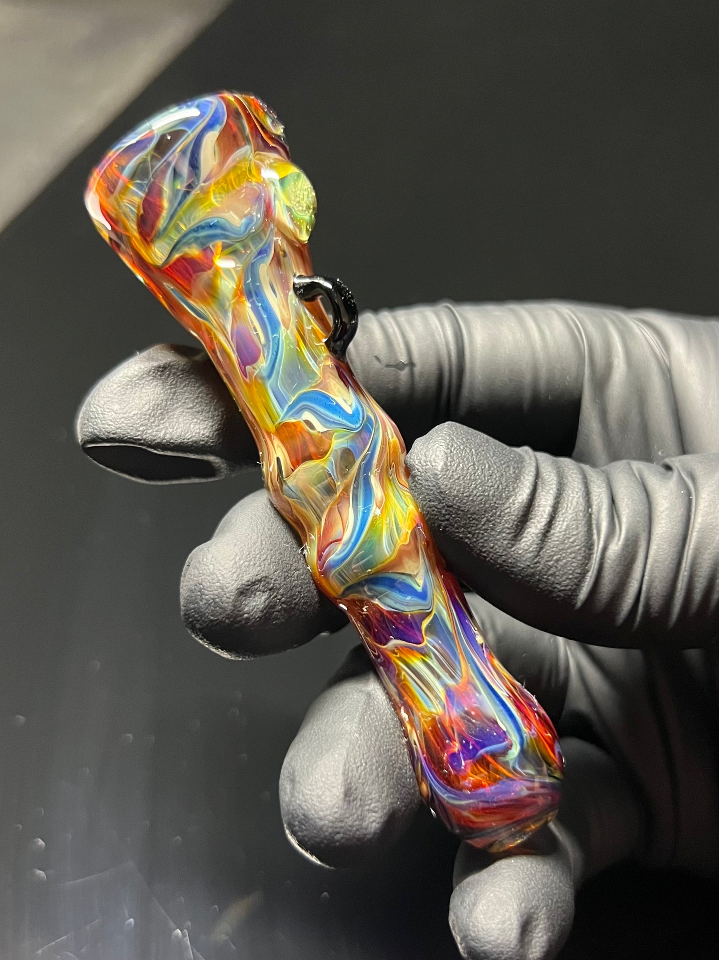 UV Tie Dye Chillum Pendant